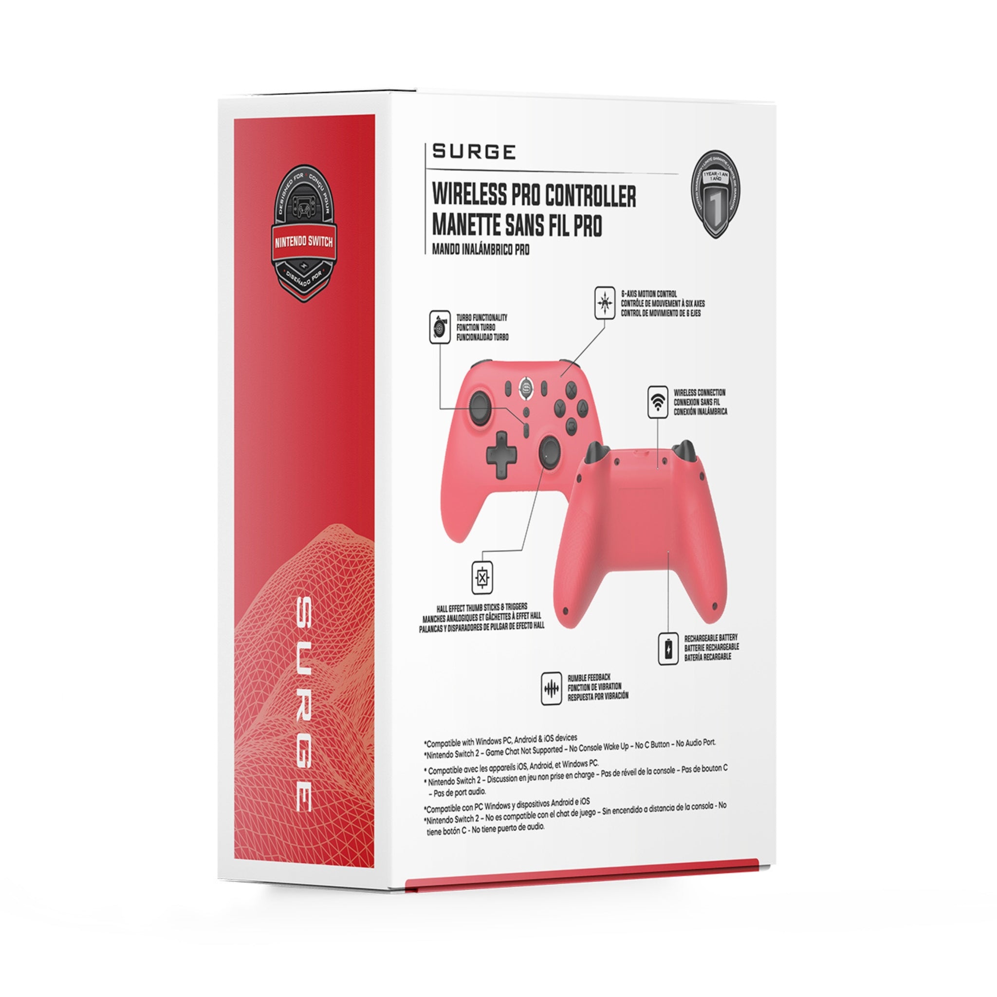 Multi-Platform Wireless Pro Controller (Hall Effect)